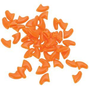 Portable Anti-scratch Pet Nail Caps 50 Pcs Orange Large